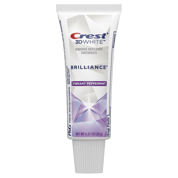 Crest 3D White Brilliance Toothpaste, Vibrant Peppermint, 0.85 OZ