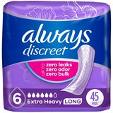 Always Discreet Incontinence Pads 6 Drop Extra Heavy Long (choose your count), thumbnail image