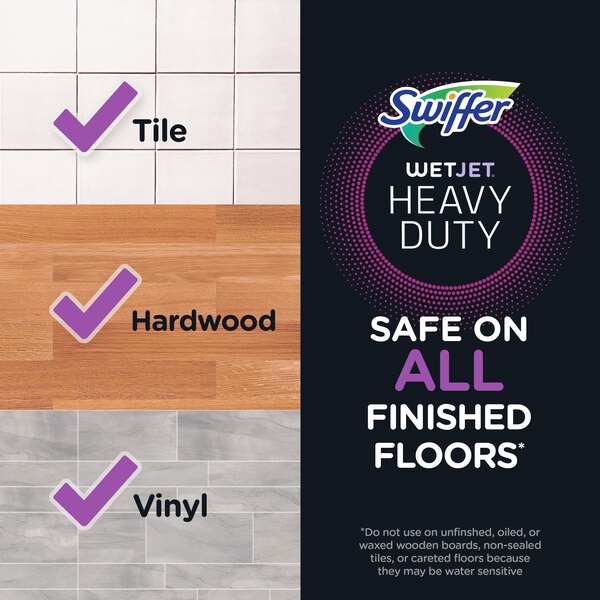 Swiffer WetJet Mop Starter Kit (1 Spray Mop, 5 Mopping Pads, 1 Floor Cleaner Liquid Solution)