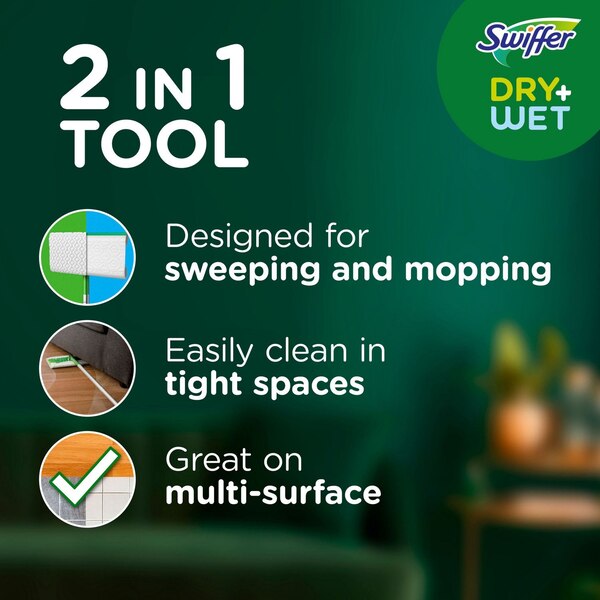 Swiffer Sweeper 2-in-1 Dry + Wet Multi Surface Floor Sweeping & Mopping Starter Kit