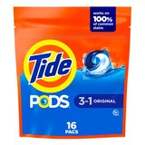 Tide PODS Liquid Detergent Pacs, Original Scent, 16 ct, thumbnail image