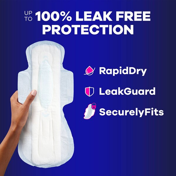 Always Size 5 Maxi Pads with Wings, Unscented, Extra Heavy Overnight