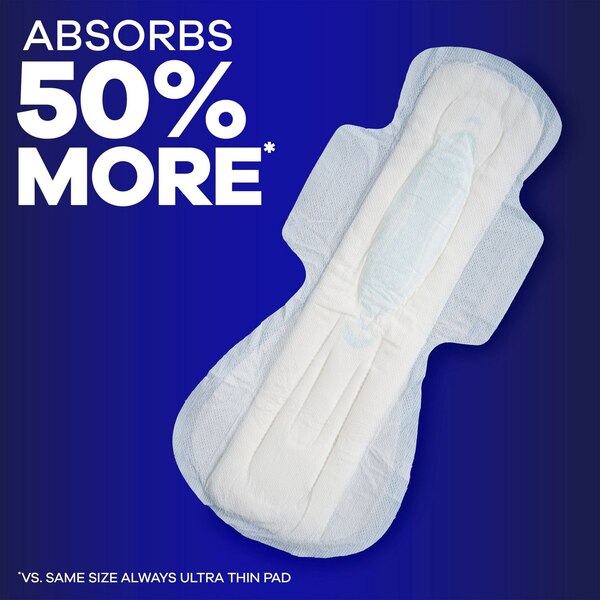 Always Size 5 Maxi Pads with Wings, Unscented, Extra Heavy Overnight