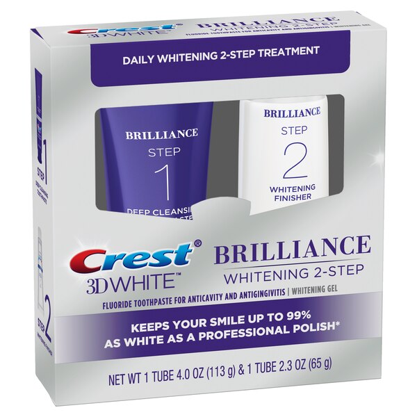 Crest 3D White Brilliance Daily Whitening 2-Step Treatment
