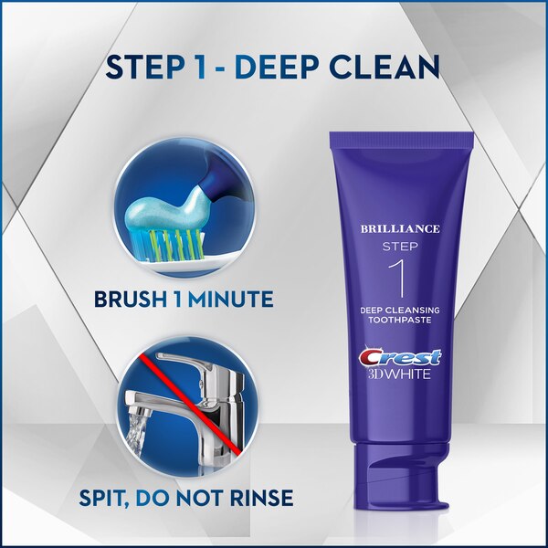 Crest 3D White Brilliance Daily Whitening 2-Step Treatment