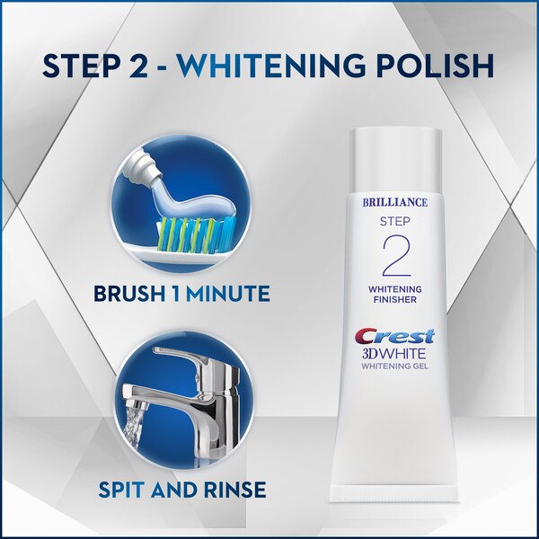 Crest 3D White Brilliance Daily Whitening 2-Step Treatment