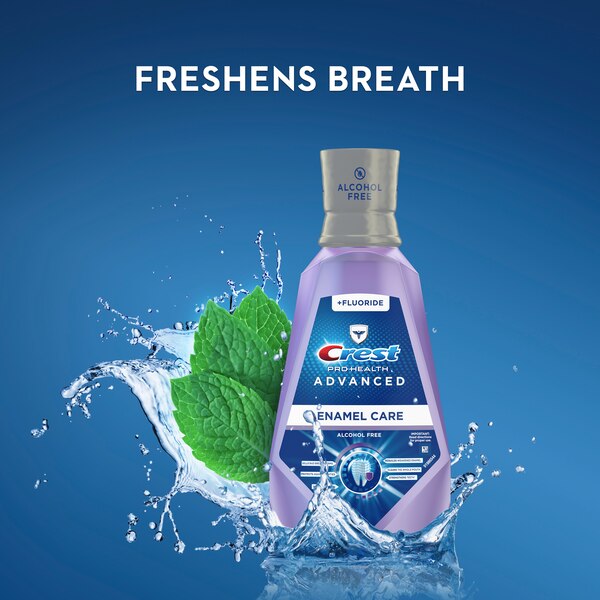 Crest Pro-Health Advanced Enamel Care Anticavity Fluoride Mouthwash, Alcohol-Free, 1 L