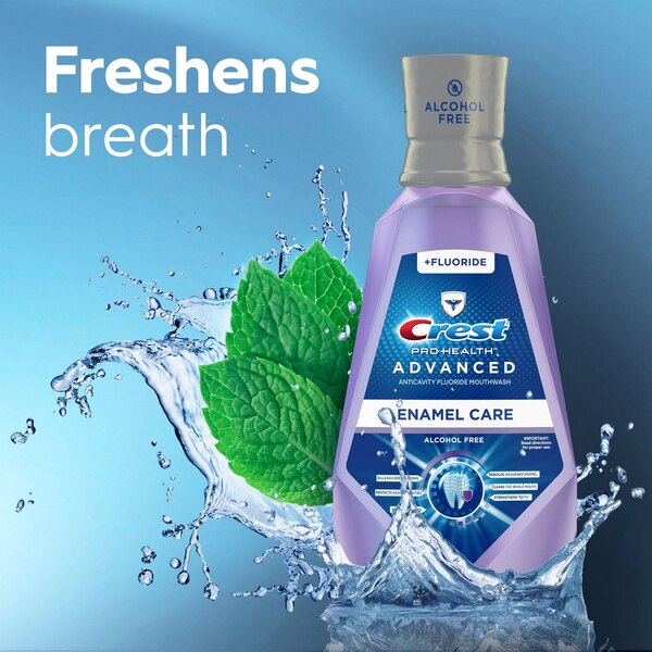 Crest Pro-Health Advanced Enamel Care Anticavity Fluoride Mouthwash, Alcohol-Free, 1 L
