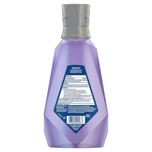 Crest Pro-Health Advanced Enamel Care Anticavity Fluoride Mouthwash, Alcohol-Free, 1 L