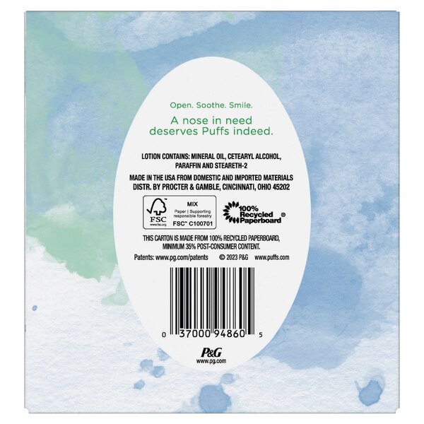 Puffs Plus Lotion Facial Tissue, 1 Mega Cube