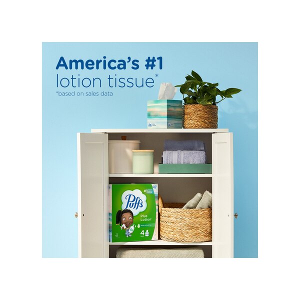 Puffs Plus Lotion Facial Tissue, 1 Mega Cube