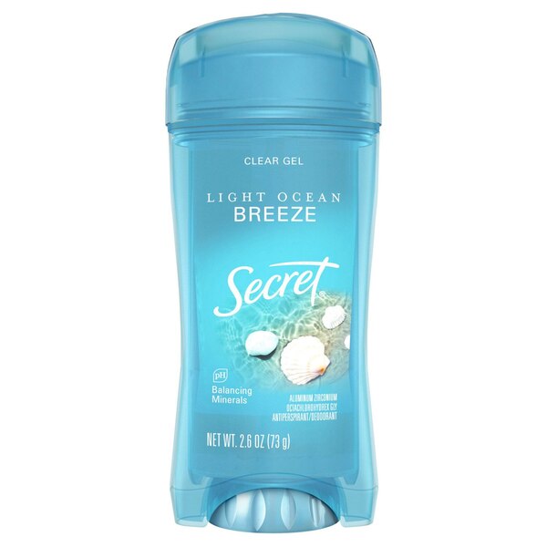 Secret 48-Hour Clear Gel Antiperspirant Stick, Ocean Breeze, 2.6 OZ