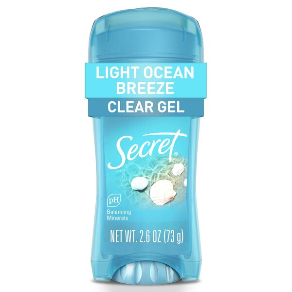 Secret 48-Hour Clear Gel Antiperspirant Stick, Ocean Breeze, 2.6 OZ