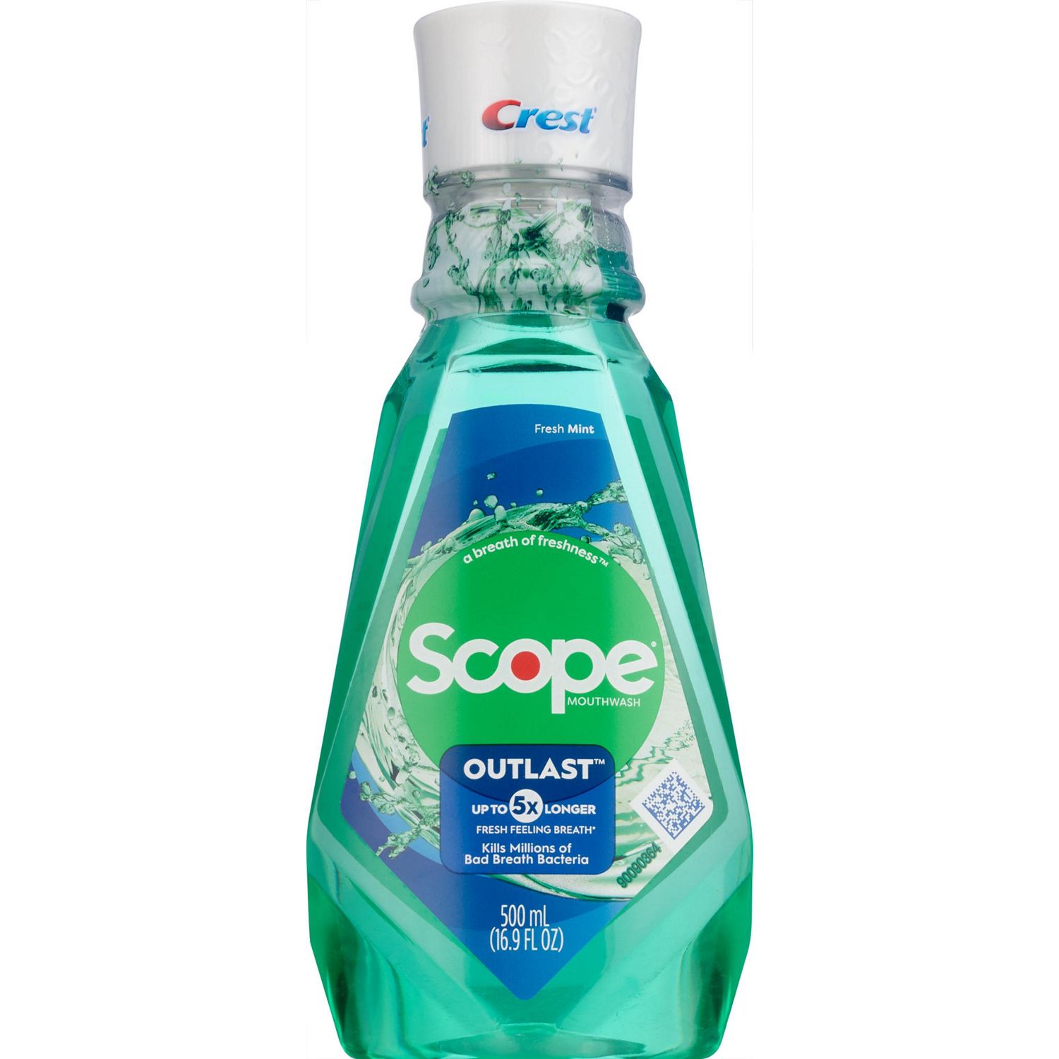 Scope Squeez Mouthwash Concentrate, 50 Uses, Cool Peppermint, 3.3 OZ