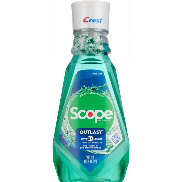 Scope Squeez Mouthwash Concentrate, 50 Uses, Cool Peppermint, 3.3 OZ