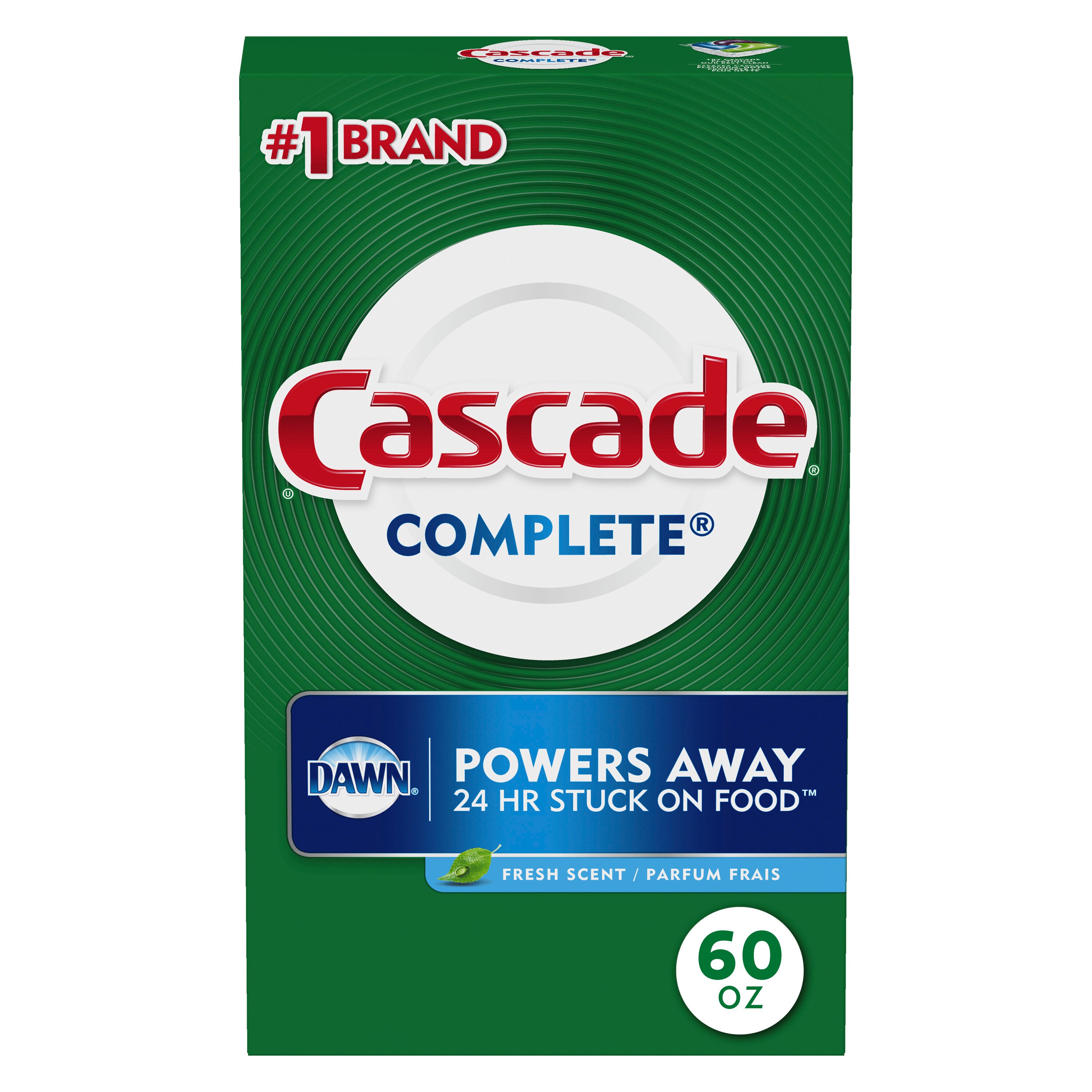 Cascade Powder Dishwasher Detergent Lemon Scent, 75 OZ