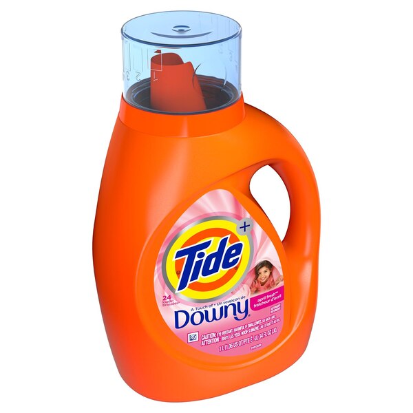 Tide + Downy Liquid Laundry Detergent, April Fresh, 24 Loads, 34 oz