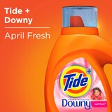 Tide + Downy Liquid Laundry Detergent, April Fresh, 24 Loads, 34 oz, thumbnail image