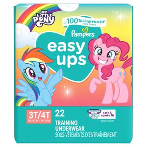 Pampers Easy Ups Girls Training Underwear, Size 3T-4T, Size 4T-5T, Size 2T-3T