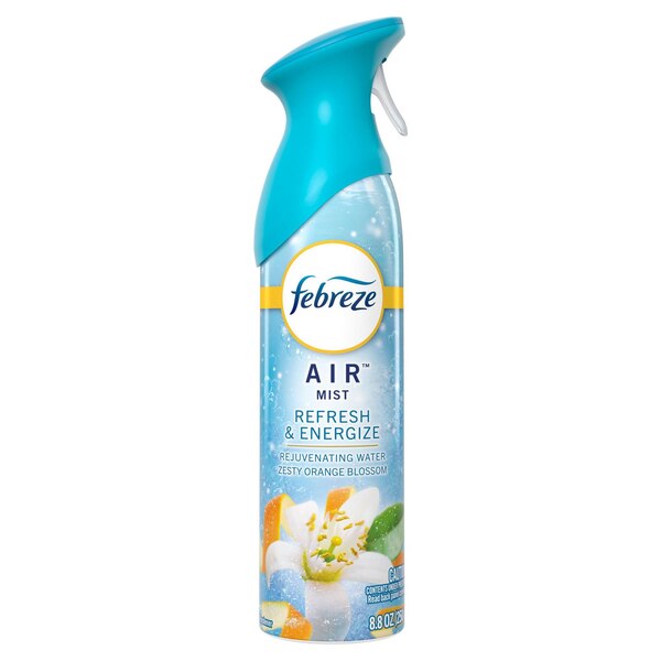Febreze Refresh & Energize Air Mist, Rejuvenating Water & Zesty Orange Blossom Scent, 8.8 oz