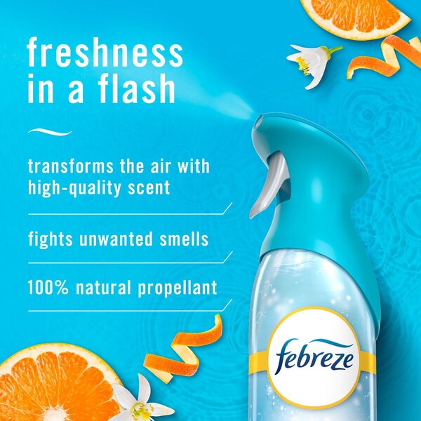 Febreze Refresh & Energize Air Mist, Rejuvenating Water & Zesty Orange Blossom Scent, 8.8 oz