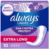 Always Xtra Protection Daily Panty Liners Extra Long, 92 CT, thumbnail image