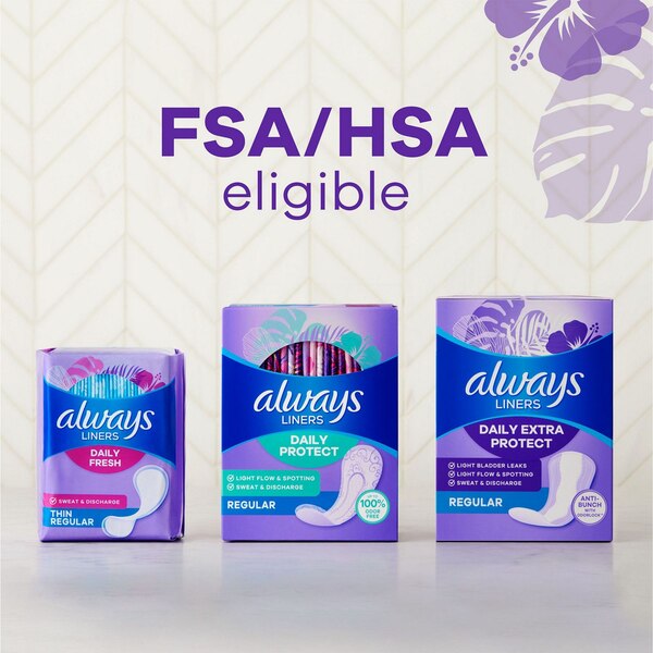Always Xtra Protection Daily Panty Liners Extra Long, 92 CT