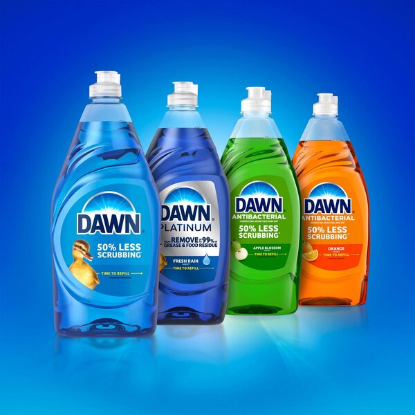 Dawn Platinum Dishwashing Liquid Dish Soap Refreshing Rain