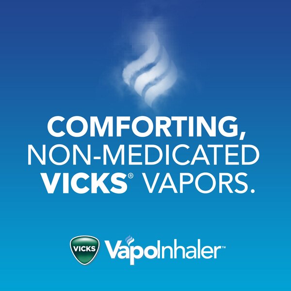 Vicks VapoInhaler - Inhalador nasal portátil, sin fármacos