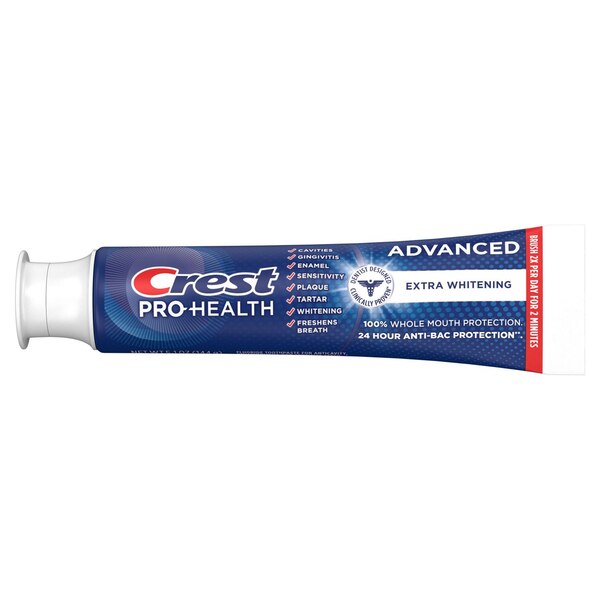 Crest Pro-Health Advanced Extra Whitening Fluoride Toothpaste for Anticavity, Antigingivitis, and Sensitive Teeth, 5.1 OZ