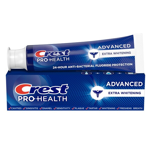 Crest Pro-Health Advanced Extra Whitening Fluoride Toothpaste for Anticavity, Antigingivitis, and Sensitive Teeth, 5.1 OZ