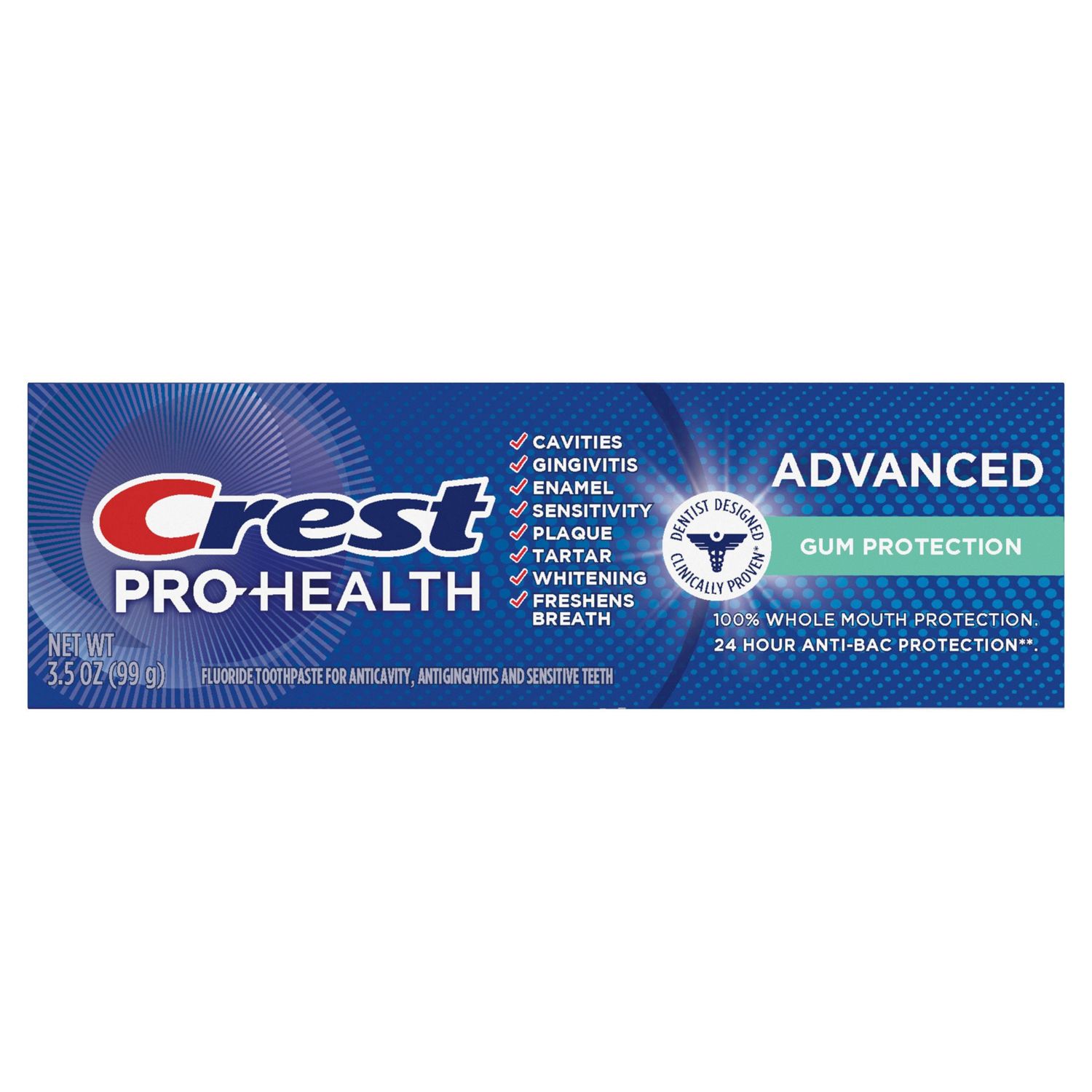 Crest Pro-Health Advanced Gum Protection Fluoride Toothpaste for Anticavity, Antigingivitis, and Sensitive Teeth