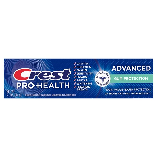Crest Pro-Health Advanced Gum Protection Fluoride Toothpaste for Anticavity, Antigingivitis, and Sensitive Teeth