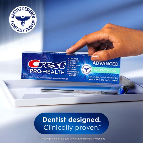 Crest Pro-Health Advanced Gum Protection Fluoride Toothpaste for Anticavity, Antigingivitis, and Sensitive Teeth