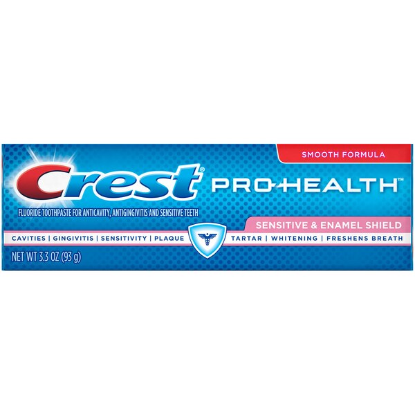 Crest Pro-Health Sensitive & Enamel Shield - Pasta dental con flúor, 3.3 oz