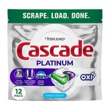 Cascade Platinum ActionPacs Dishwasher Detergent Pods, Fresh Scent, 12 ct, thumbnail image
