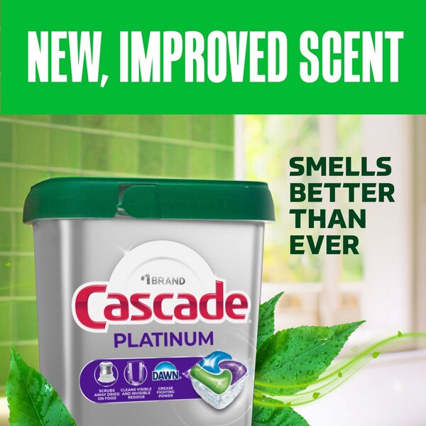 Cascade Platinum ActionPacs Dishwasher Detergent Pods, Fresh Scent, 12 ct