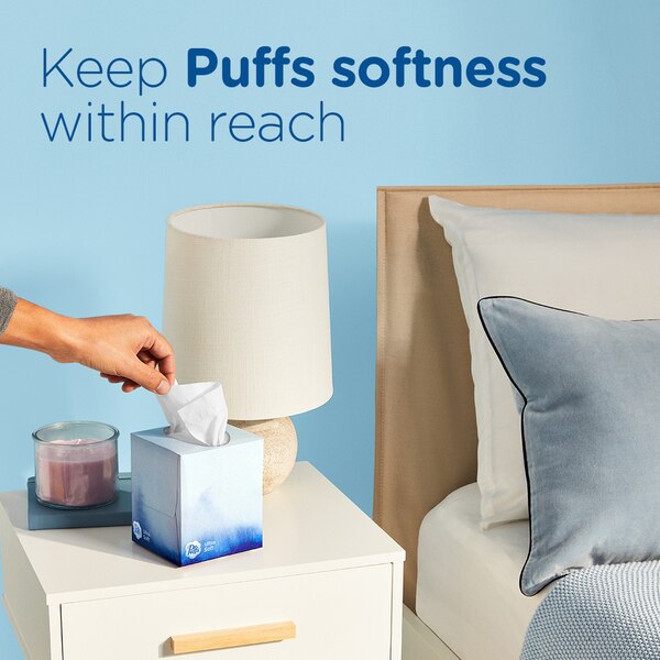 Puffs Ultra Soft Facial Tissues, 1 Mega Cube Box, 72 Facial Tissues Per Box