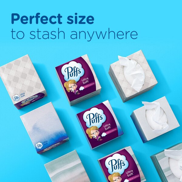 Puffs Ultra Soft Facial Tissues Mega Cube, 1 ct