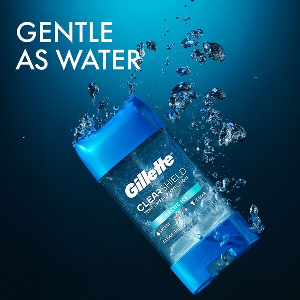 Gillette Clear Gel Antiperspirant & Deodorant Stick, Arctic Ice, 3.8 OZ, 2 Pack