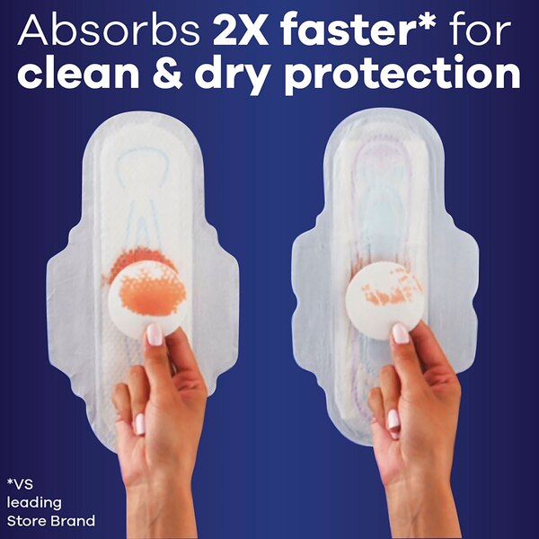 Always Ultra Thin Overnight Pads with Flexi-Wings, Size 5, Extra Heavy Overnight, Unscented, 46 CT