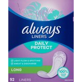 Always Radiant Daily Liners Light Absorbency, Long Length, 92 CT, thumbnail image