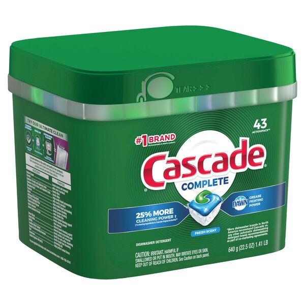 Cascade Complete Dawn Fresh Scent Action Pacs Dishwasher Detergent