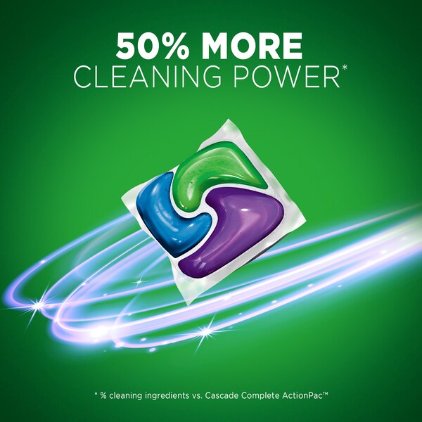 Cascade Platinum ActionPacs Dishwasher Detergent Pods, Fresh