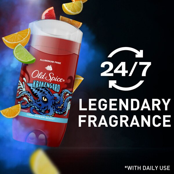 Old Spice 24-Hour Deodorant Stick, Krakengard, 3 OZ
