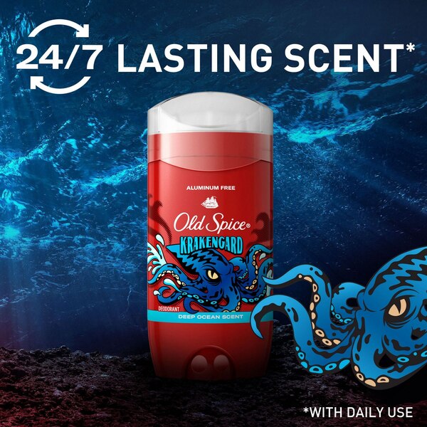 Old Spice 24-Hour Deodorant Stick, Krakengard, 3 OZ