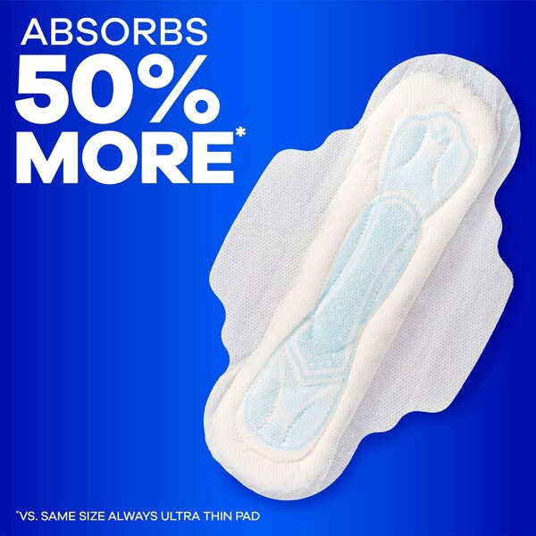 Always Maxi Pads Size 3 Extra Long Super Absorbency Unscented with Wings, 26 Count