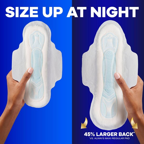 Always Maxi Pads Size 3 Extra Long Super Absorbency Unscented with Wings, 26 Count