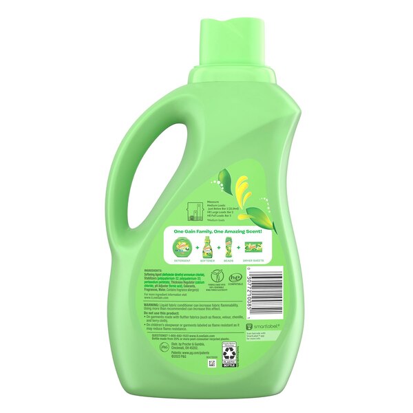 Gain + Aroma Boost Liquid Fabric Softener, Original Scent, 72 oz