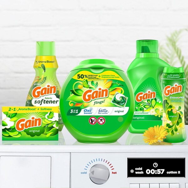 Gain + Aroma Boost Liquid Fabric Softener, Original Scent, 72 oz